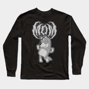 Bluey Mum Metal Dance Grey Long Sleeve T-Shirt